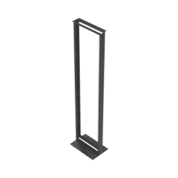 Rack de 2 Postes, Estándar 19", 45 Unidades, Fabricado en Acero, Base "L" para Anclar a Piso.
