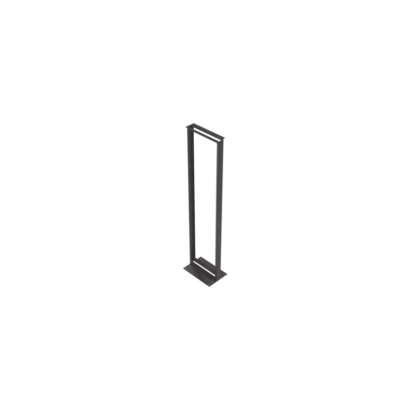 Rack de 2 Postes, Estándar 19", 45 Unidades, Fabricado en Acero, Base "L" para Anclar a Piso.