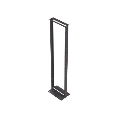 Rack de 2 Postes, Estándar 19", 45 Unidades, Fabricado en Acero, Base "L" para Anclar a Piso.