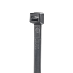 Cincho de Nylon 6.6 StrongHold™, 200mm largo x 2.5mm ancho, Color Negro, Exterior Resistente a Rayos UV, Paquete de 100pz