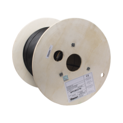 Bobina de Cable UTP de 4 Pares, PanNet, Para Exterior con Gel, Cat6 (23 AWG), Industrial para Climas Extremos, Color Negro, 305 