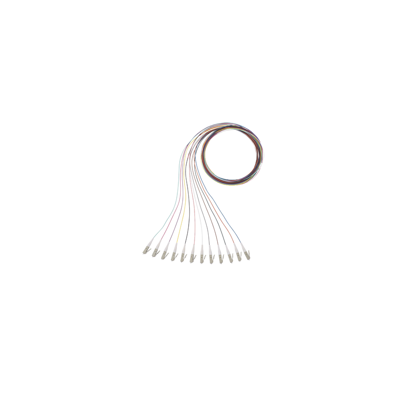 Kit de 12 Pigtails con Conector LC, Multimodo 50/125 OM3, 900um, de 1 Metro (3.28 Pies)