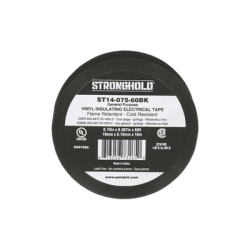 Cinta Eléctrica STRONGHOLD para Aislar, de PVC, Uso General Reparación y Mantenimiento, Grosor de 0.18mm (7 mil), Ancho de 19m