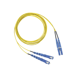 Jumper de Fibra Optica Monomodo 9/125 OS2, LC-SC Duplex, OFNR (Riser), Color Amarillo, 1 Metro (3.28 Pies)