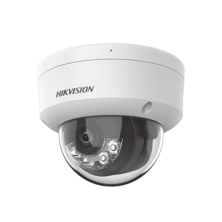 [Dual Light + 2 Micrófonos Integrados] Domo IP 4 Megapixel / Lente 2.8 mm / 30 mts Luz Blanca + 30 mts IR / ACUSENSE / Exterior