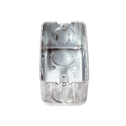 Caja (Chalupa) 4x2" / Profundidad 1-7/8" / 7 Entradas de 3/4" / Troquelada.