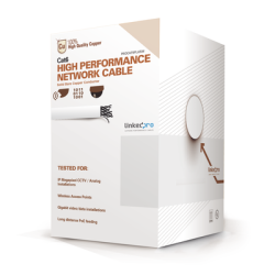 Bobina de Cable de 305 Metros (1000 Pies) de Cable Cat6 de Alto Desempeño, Super Flexible, UL, Cobre, Color Blanco, para Aplica