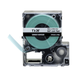Casete de Etiquetas Autolaminadas de Cinta Continua, de 24 (1 Pulgada) mm de Ancho, 8 Metros (26.25 Pies) de Largo, Para Cables 