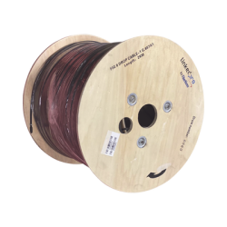 Carrete de 2 Kilómetros (6561.68 Pies) de Fibra Óptica Aérea Mini Figura 8 G.657A1 Tipo Drop, Monomodo de 1 Hilo (Unifibra), 