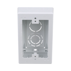 Caja de Pared Superficial, Uso Universal con Placas de Pared, con Cinta Adhesiva, Color Blanco