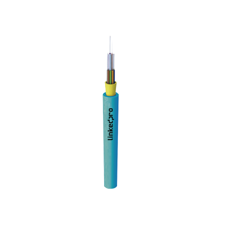 Cable de Fibra Óptica Multimodo OM4 50/125, 6 Hilos, para Interior, Tight Buffer 900µm, OFNR Riser, Dieléctrica, Precio Por M