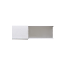 Canaleta blanca sin división, de PVC auto extinguible, 48 x 16 x tramo 2.5m (6101-01260