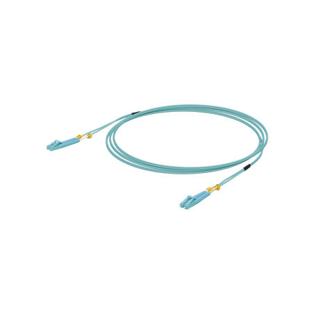 Jumper de Fibra Óptica Multimodo LC-LC Duplex 10 G, 50/125 OM3, Color Aqua, 3 Metros (9.84 Pies)