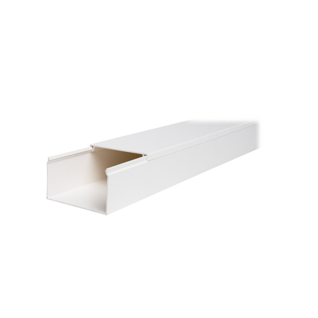 Canaleta TMK-4577 en PVC Blanco Autoextinguible: Solución Segura y Estética para Entornos Interiores, con Gran Capacidad de Re