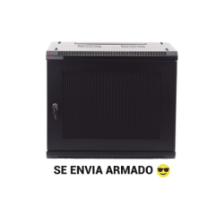 Gabinete PRECISION, Con Puerta Perforada, de 19in, 9UR, 450mm de Profundidad, Color Negro