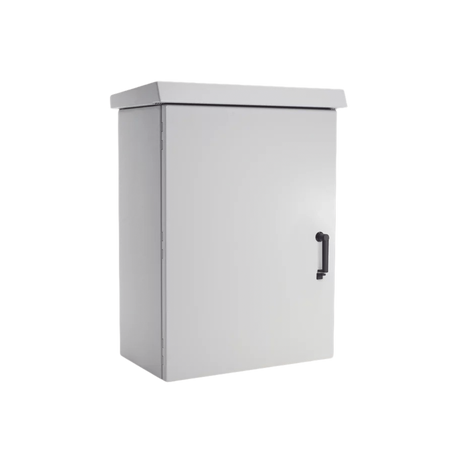 Gabinete Para Exterior OSP ComLine de 12 UR, 600 mm de Ancho, 500 mm de Profundidad De Aluminio, Color Gris Claro Con Protecció