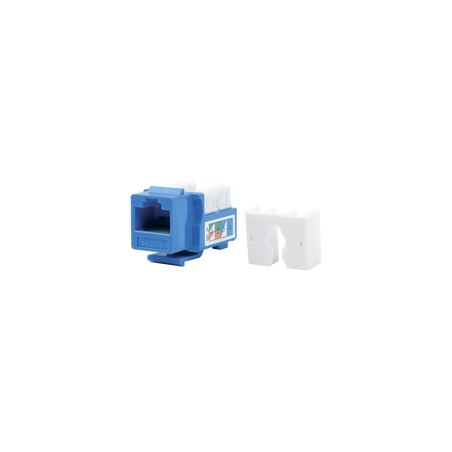 Módulo Jack Keystone Cat5e con Terminación 110 (Punchdown) para Faceplate - Color Azul