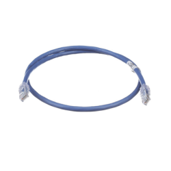 Cable de Parcheo UTP, Cat6A, 24 AWG, CM, Color Azul, 0.3 Metros (1 Pie)