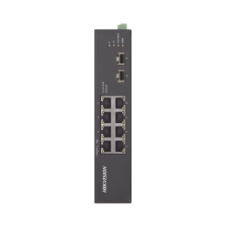 Switch Industrial No Administrable Gigabit / 6 Puertos Gigabit PoE+ (30 W) + 2 Puertos Gigabit PoE++ (60 W) / 2 Puertos SFP / 12