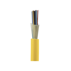 Cable de Fibra Óptica de 24 Hilos, Monomodo OS2 9/125, Interior, Tight Buffer 900um, No Conductiva (Dieléctrica), OFNP (Plenum