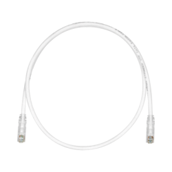 Cable de Parcheo TX6, UTP Cat6, 24 AWG, CM, Color Blanco Mate, 4.57 Metros (15 Pies)