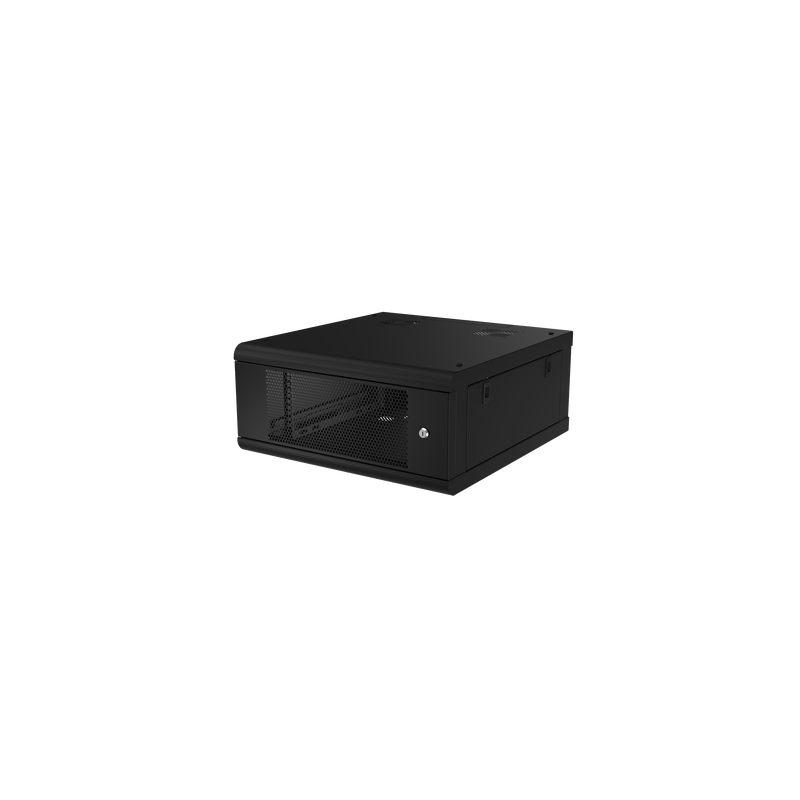 Gabinete de Pared con Puerta Perforada, 635mm de Profundidad, 4U Rack de 19 in, Acero Reforzado