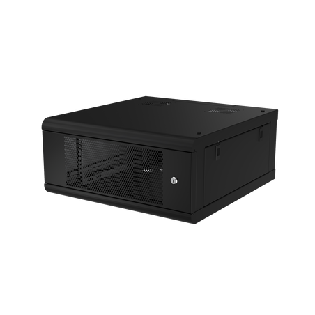 Gabinete de Pared con Puerta Perforada, 635mm de Profundidad, 4U Rack de 19 in, Acero Reforzado