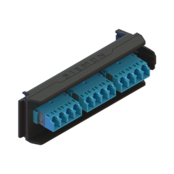 Placa Acopladora LightVerse, 6 Conectores Dúplex LC/UPC, Acepta hasta 12 Fibras Monomodo (No Shuttered)