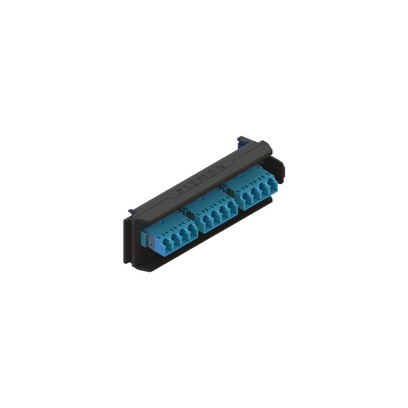 Placa Acopladora LightVerse, 6 Conectores Dúplex LC/UPC, Acepta hasta 12 Fibras Monomodo (No Shuttered)