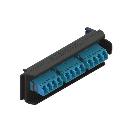 Placa Acopladora LightVerse, 6 Conectores Dúplex LC/UPC, Acepta hasta 12 Fibras Monomodo (No Shuttered)