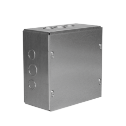 Caja Extra Grande 15"x15"x 4"/ Profundidad 4"/Entradas Laterales - Finales 4 Entradas de 1/2"- 3/4", 2 Entradas de 3/4" - 1" y 2