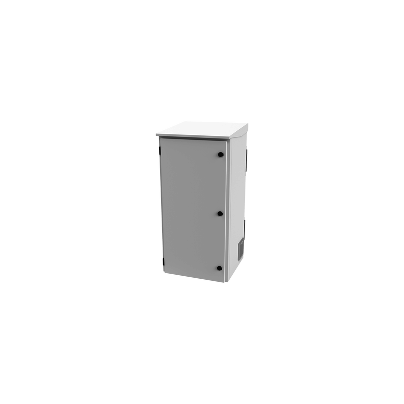 Gabinete de Exterior con Rack de 19" de 24U con Ventiladores y Termostato, Se envía el Gabinete Armado (Montaje a poste o torre