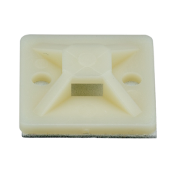 Montaje-Sujetador Adhesivo STRONGHOLD de 4 Vías de 1" x 1" x 1/4", Color Natural, Nylon 6.6 Retardante de Llamas V-2, Paquete d