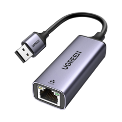 Adaptador de Red USB-A 3.0 a RJ45 /Admite 10/100/1000 Mbps / Caja de Aluminio / Longitud del cable 10 cm