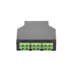 Distribuidor de Fibra Óptica para Riel Din, 6 Acopladores SC/APC Duplex Monomodo con Charola de Empalme