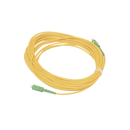 Jumper de Fibra Óptica Simplex, Monomodo, con Conectores SC/APC-SC/APC, 10 Metros (32.81 Pies)