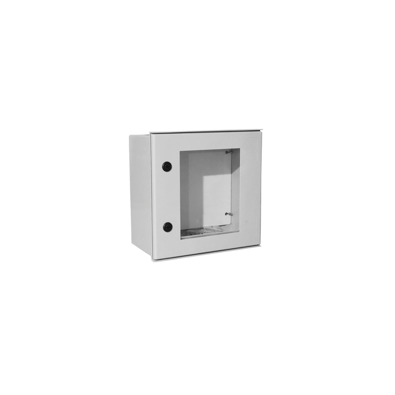 Gabinete de Poliéster IP65 Puerta Transparente, Uso en Intemperie (400 x 400 x 200 mm) con Placa Trasera Interior de Plástico 