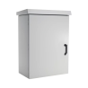 Gabinete Para Exterior OSP ComLine de 18 UR, 600 mm de Ancho, 500 mm de Profundidad De Aluminio, Color Gris Claro Con Protecció