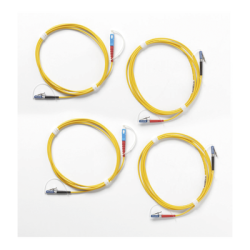Kit de Cables de Referencia de Comprobación Monomodo CertiFiber Pro, Para Fibras con Conectores LC (2 SC/LC Metálico, 2 LC/LC 