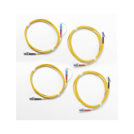Kit de Cables de Referencia de Comprobación Monomodo CertiFiber Pro, Para Fibras con Conectores LC (2 SC/LC Metálico, 2 LC/LC 