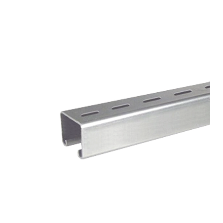 Unicanal Perforado 4 x 4 cm x 3 m / Calibre 16 / Galvanizado Electrolítico.