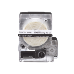 Casete de 200 Etiquetas Autolaminadas de 12.7 x 31.8 mm (0.5 x 1.25 pulgadas), para Cables de 3.1 a 7 mm (0.12 a 0.28 pulgadas) 