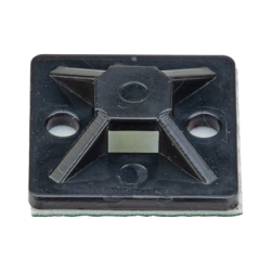 Montaje-Sujetador Adhesivo STRONGHOLD de 4 Vías de 1" x 1" x 1/4", Color Negro, Nylon 6.6 Retardante de Llamas V-2, Paquete de 
