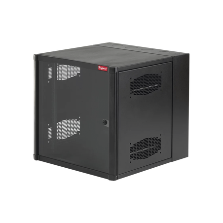 Gabinete AccessPlus de 12 UR Montaje en Pared de 19in, Rieles Numerados y Roscados 10-32, Puerta con Ventana de Seguridad, 600 m