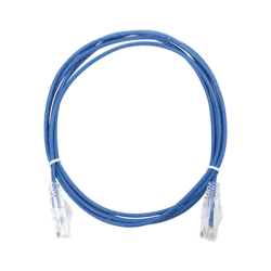 Cable de Parcheo Slim UTP Cat6 - 2 Metros (6.56 Pies) Azul Diámetro Reducido (28 AWG)