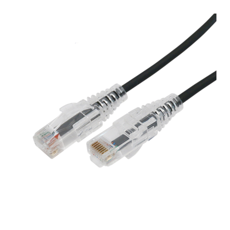 Cable de Parcheo Slim UTP Cat6A - 3 Metros (9.84 Pies) Negro, Diámetro Reducido (28 AWG)