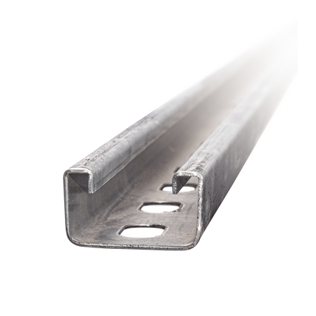 Unicanal Perforado 4 X 2 cm X 3 m / Calibre 14 / Galvanizado Electrolítico.