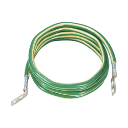 Jumper para Aterrizar Equipos, 6 AWG, con Terminal Doblada a 45 Grados, Para Conexión a Tierra y Terminal Recta Para Equipos, 3