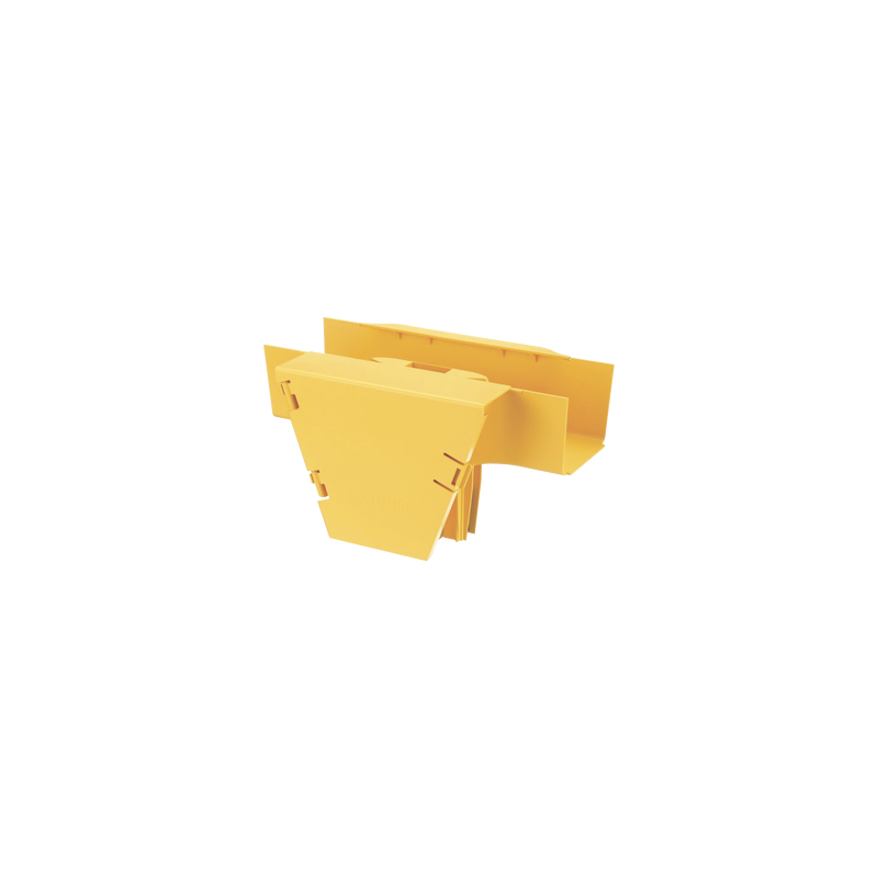 Accesorio en T con Conexión Horizontal y Bajada Vertical a 90º, Para Canaletas FiberRunner™ 4x4, Color Amarillo