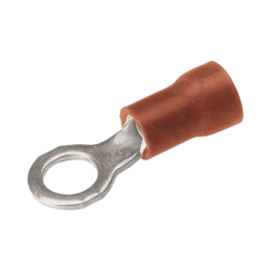 Zapata Terminal de Ojillo para Tornillo 1/8 in (3 mm) calibre 22-16 AWG con aislamiento de vinilo.